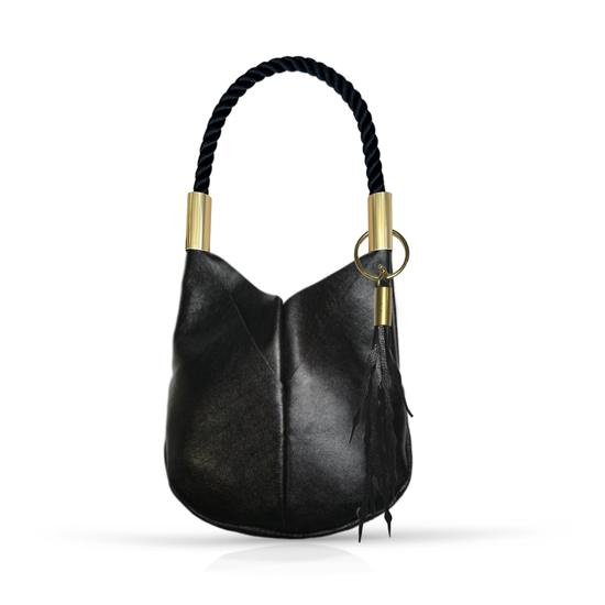 Original Wildwood Bag | Small in Black Metallic Leather