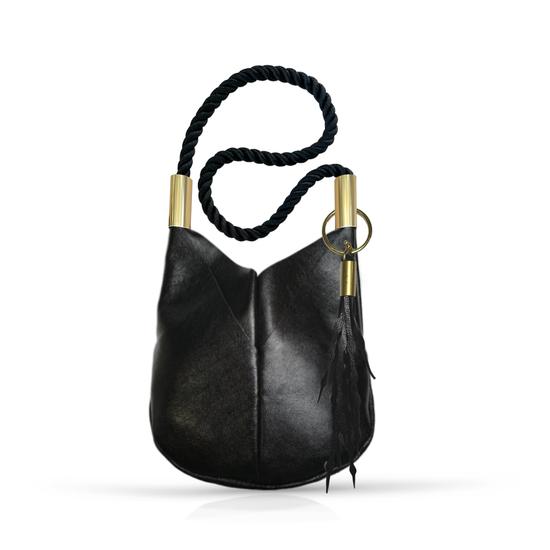 Original Wildwood Bag | Small Crossbody in Black Metallic Leather