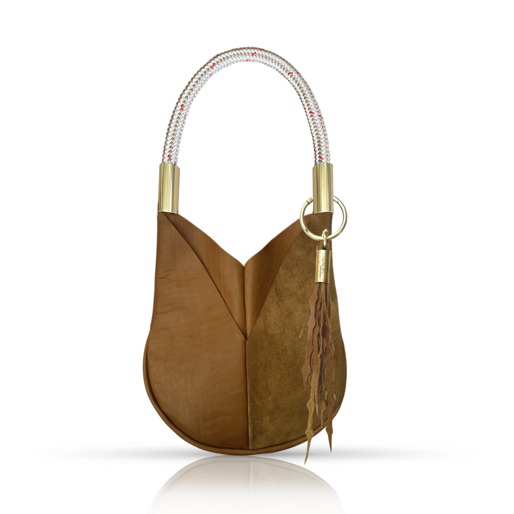 Original Wildwood Bag Small#Rope Color_Oyster Shell Gold#Add Ons_Add a Matching Seaweed Tassel (save $10)