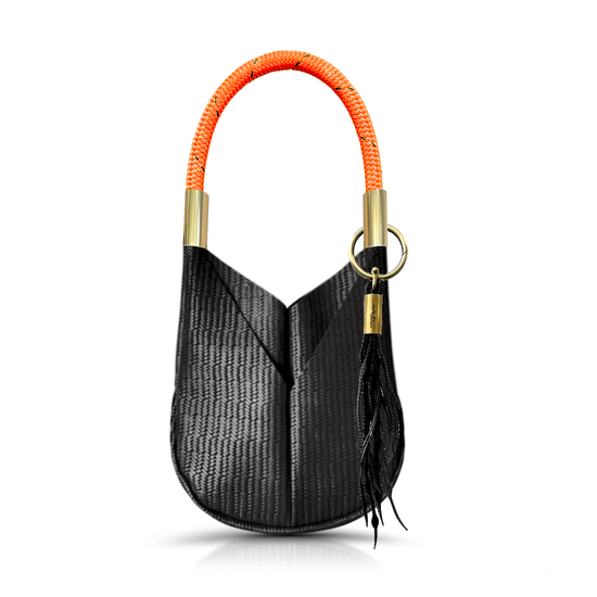 Original Wildwood Bag | Small Crossbody in Black Basketweave Leather