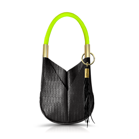 Original Wildwood Bag | Small in Black Basketweave Leather