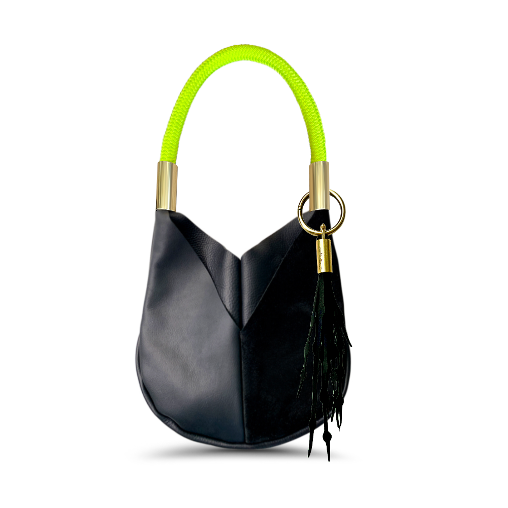 Original Wildwood Bag Small#Rope Color_Neon Yellow#Add Ons_Add a Matching Seaweed Tassel (save $10)