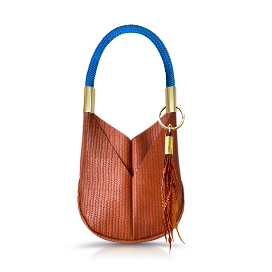 Original Wildwood Bag | Small Crossbody in Brown Basketweave Leather