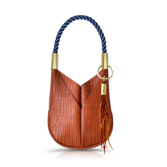 Original Wildwood Bag | Small Crossbody in Brown Basketweave Leather