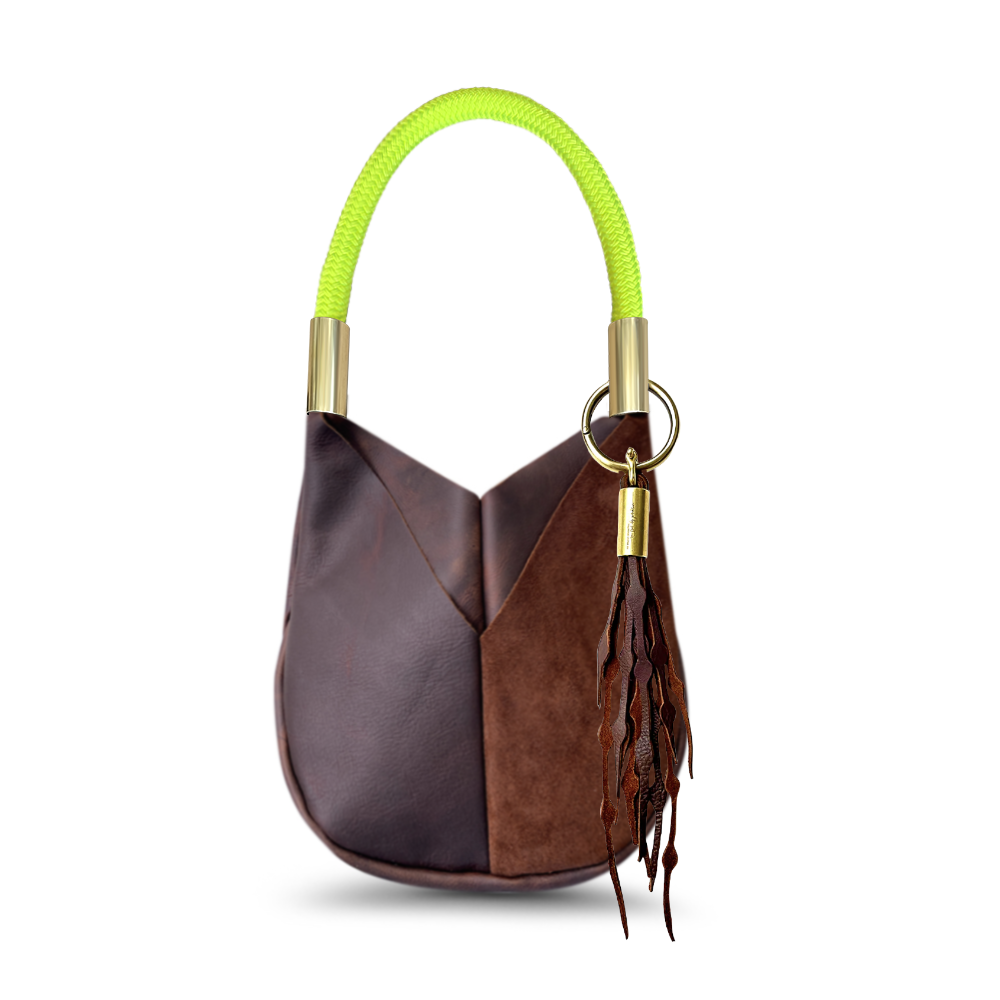 Original Wildwood Bag Small#Rope Color_Neon Yellow#Add Ons_Add a Matching Seaweed Tassel (save $10)