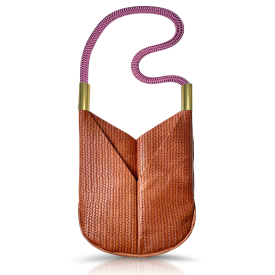 Original Wildwood Bag | Large Crossbody in Brown Basketweave