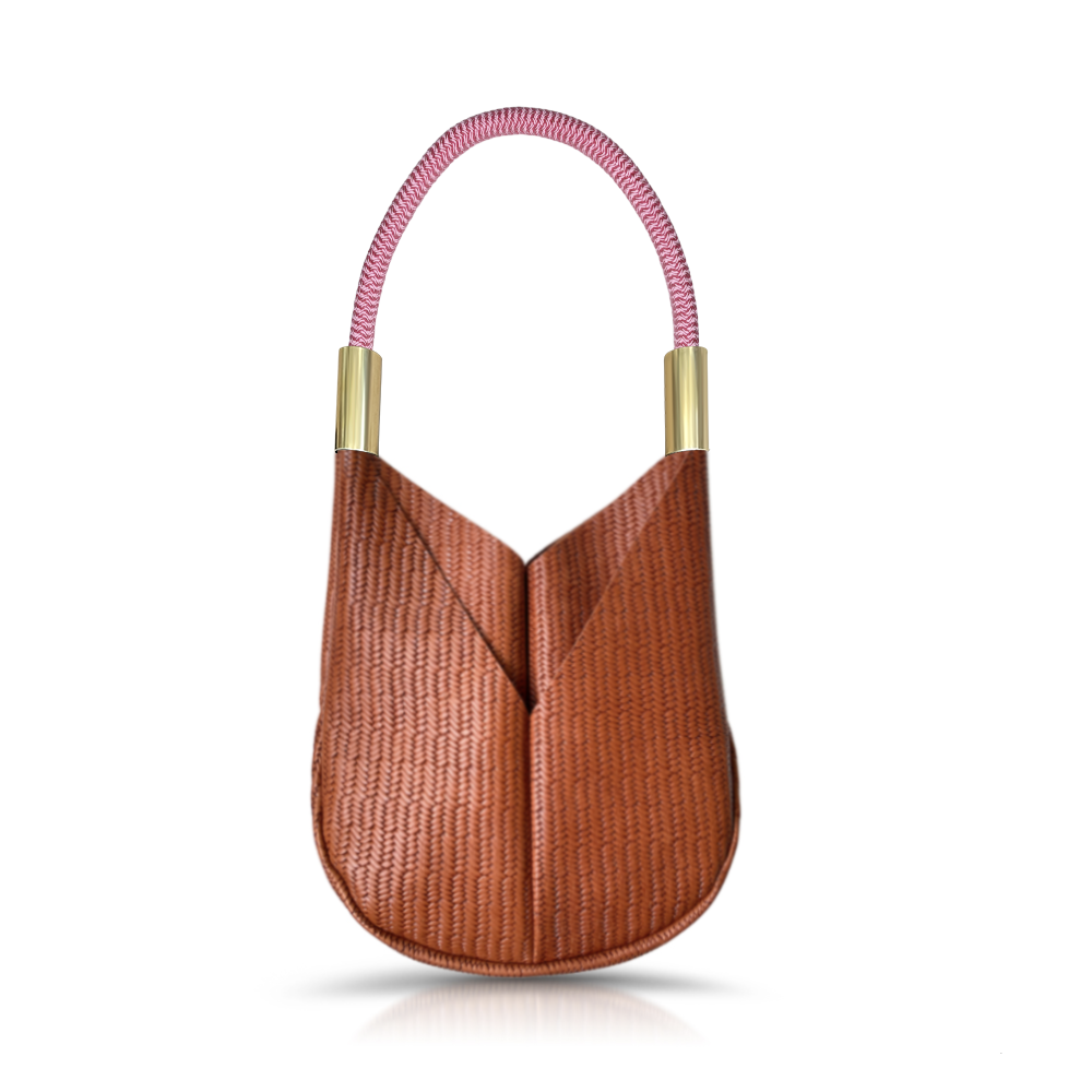 Original Wildwood Bag | Small in Brown Basketweave Leather