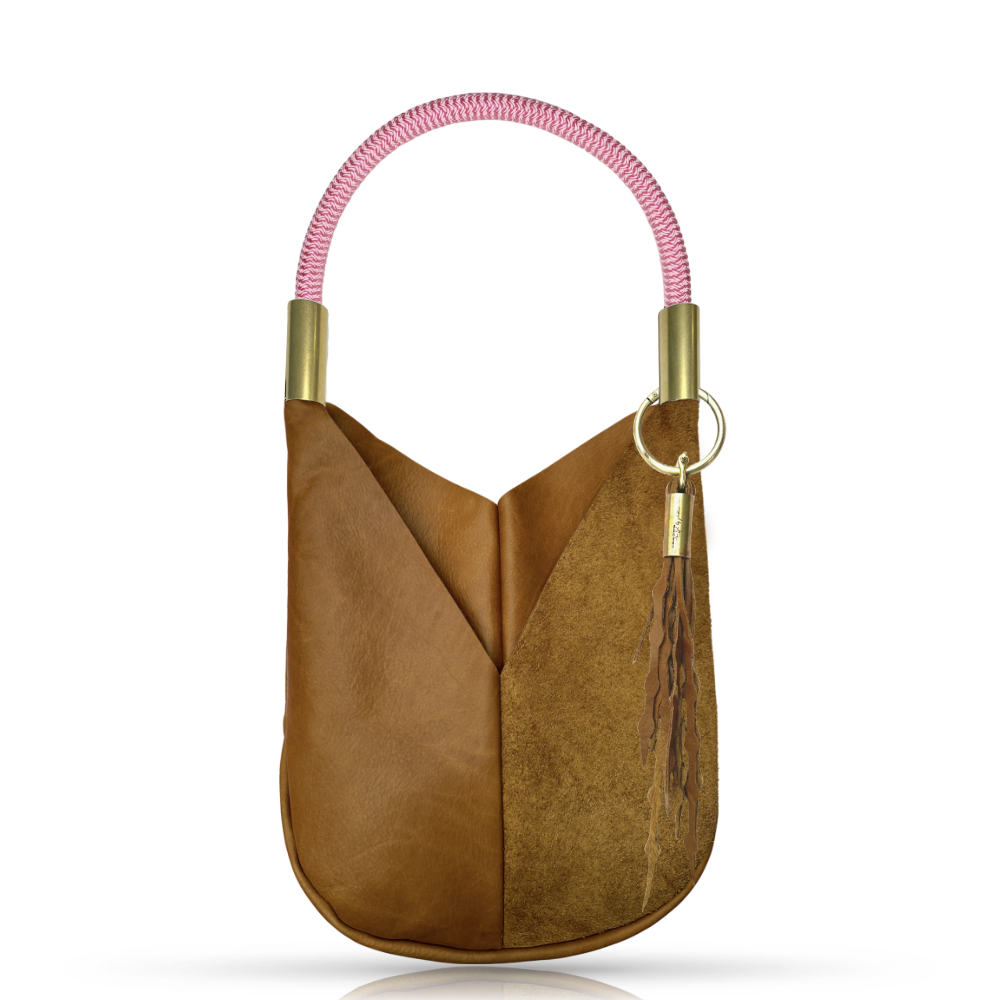Original Wildwood Bag Large#Rope Color_Pink Beach Rose#Add Ons_Add a Matching Seaweed Tassel (save $10)