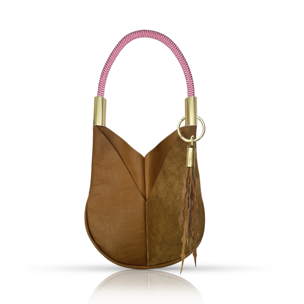 Original Wildwood Bag Small#Rope Color_Pink Beach Rose#Add Ons_Add a Matching Seaweed Tassel (save $10)