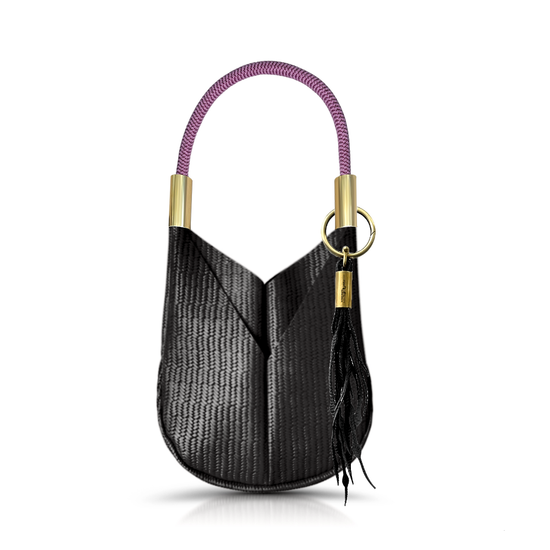 Original Wildwood Bag | Small in Black Basketweave Leather