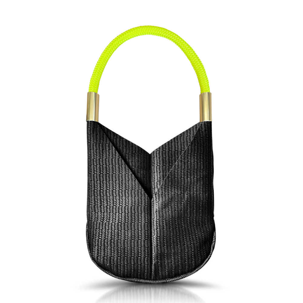 Original Wildwood Bag | Large Crossbody in Black Basketweave Leather