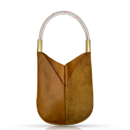 Leather handbag with zari work - directcreate.com