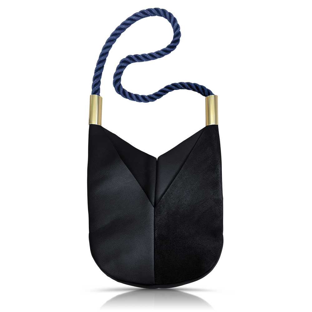 Load image into Gallery viewer, Wildwood Oyster Co. Black Leather Original Crossbody Tote
