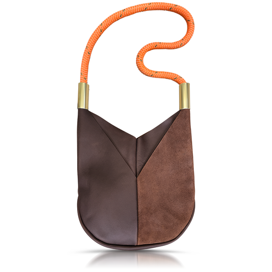 Load image into Gallery viewer, Wildwood Oyster Co. Brown Leather Original Crossbody Tote
