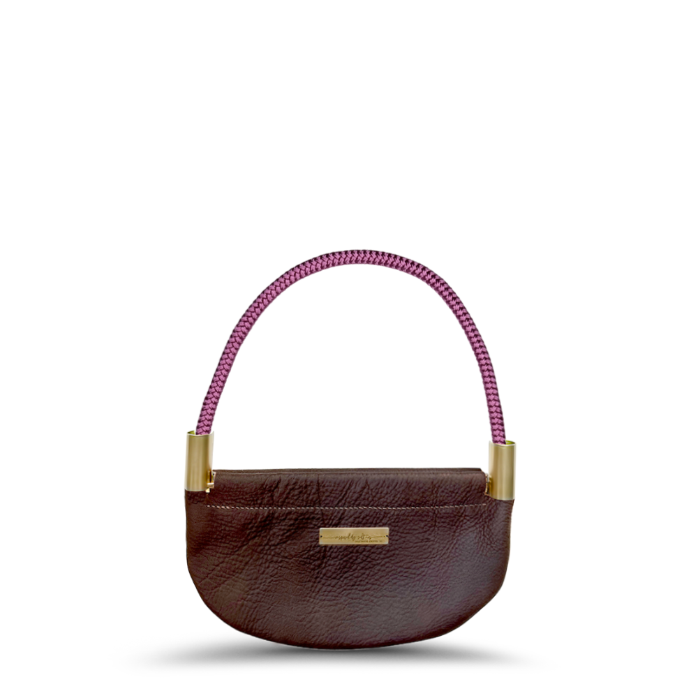 Shell #Rope Color_Purple Beach Rose#Rope Handle Length_Wrist (19")#Add Ons_Handbag Only