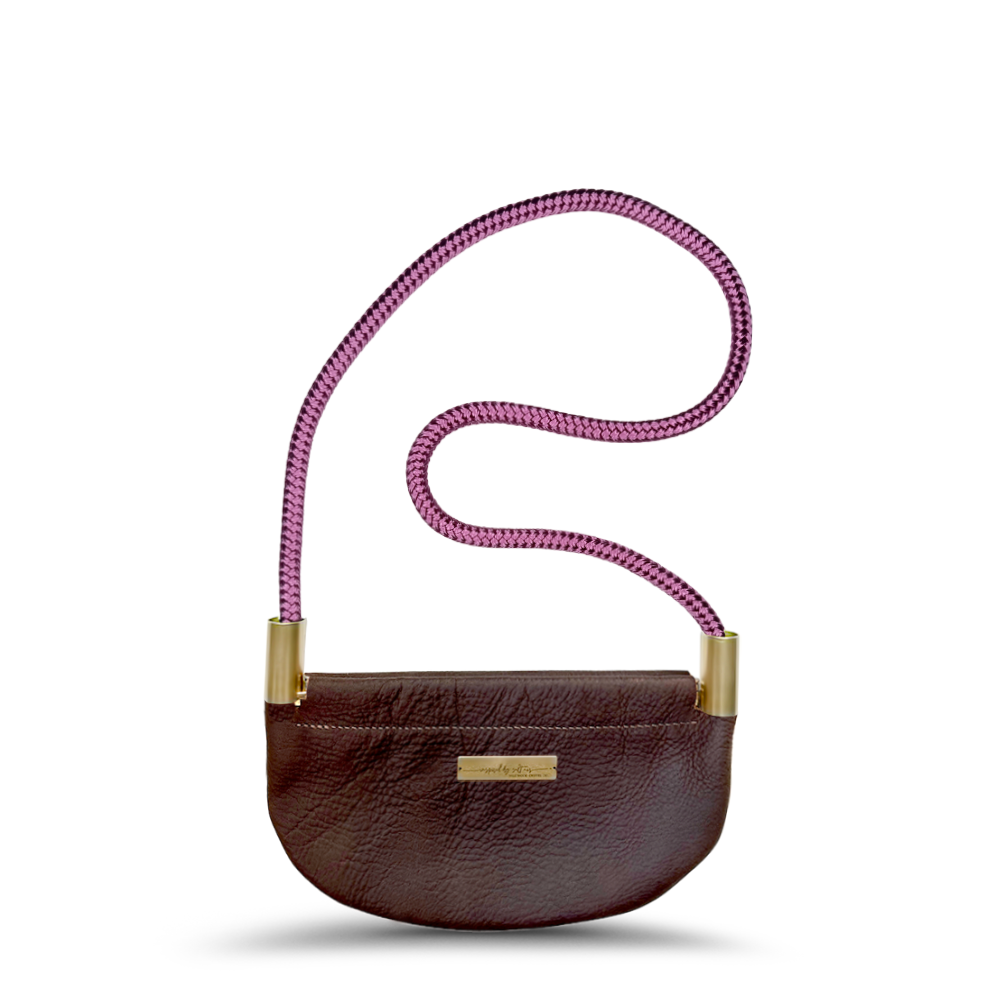 Shell #Rope Color_Purple Beach Rose#Rope Handle Length_Shoulder (35")#Add Ons_Handbag Only