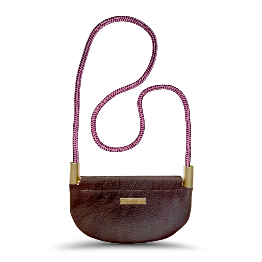 Shell #Rope Color_Purple Beach Rose#Rope Handle Length_Crossbody (50")#Add Ons_Handbag Only