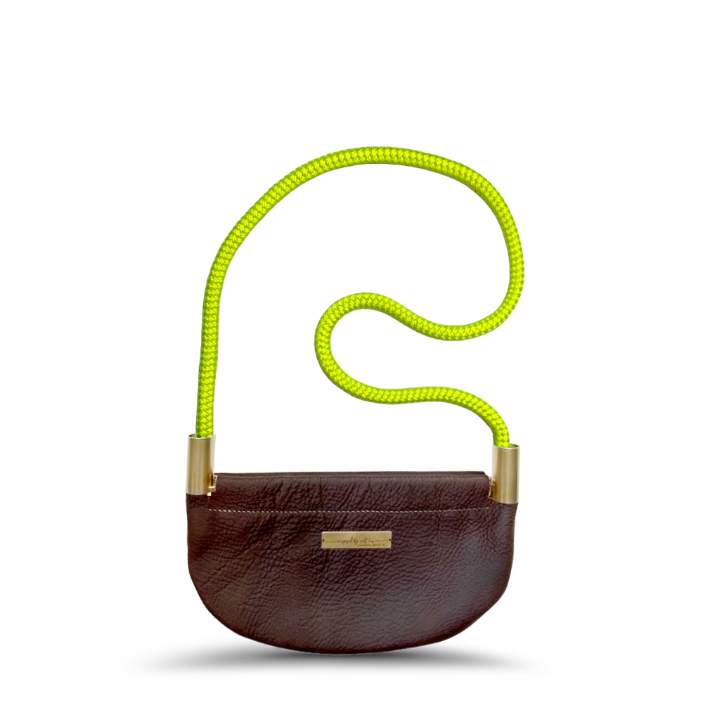 Oyster Shell #Rope Color_Neon Yellow#Rope Handle Length_Shoulder (35")#Add Ons_Handbag Only