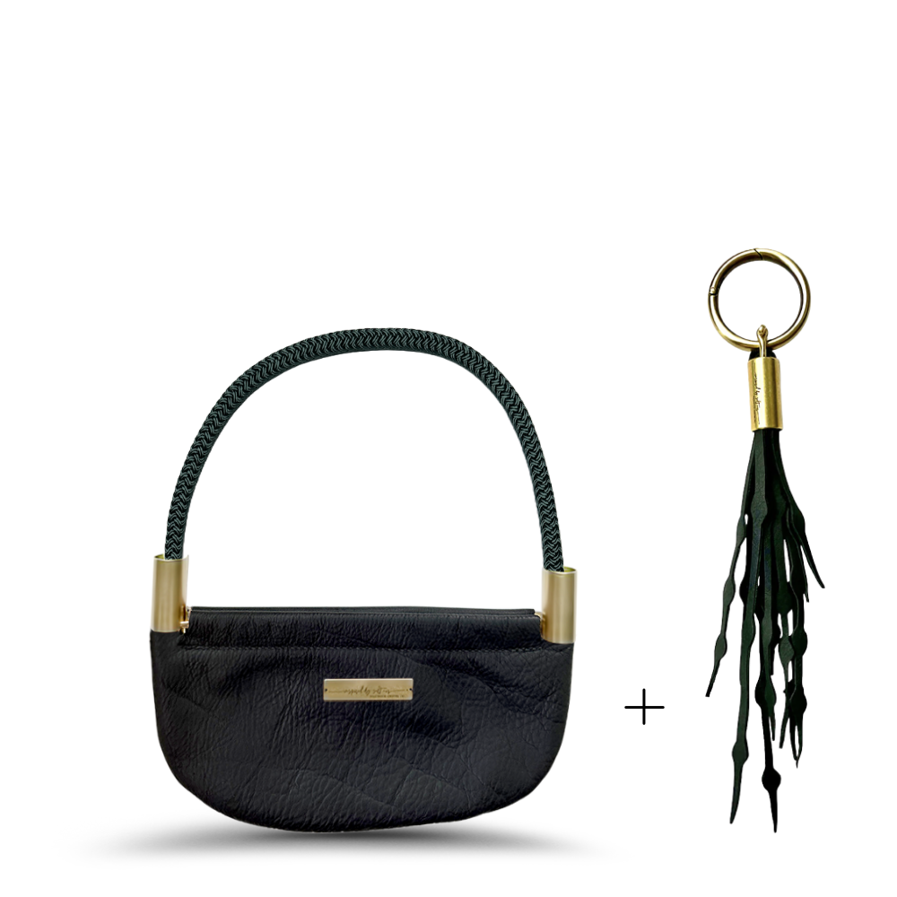 #Rope Color_Pine Green#Rope Handle Length_Wrist (19")#Add Ons_Add a Matching Seaweed Tassel (save $10)