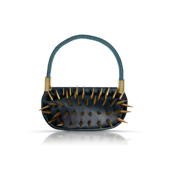 Sea Urchin Bag in Black Leather