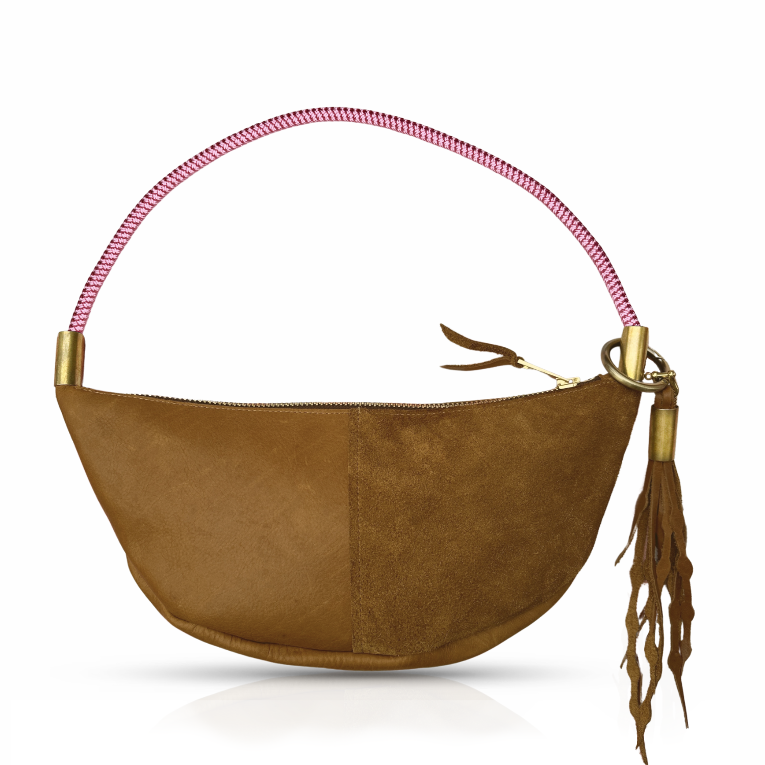 Sling #Rope Color_Pink Beach Rose#Rope Handle Length_Short Shoulder (25”)#Add Ons_Add a Matching Seaweed Tassel (save $10)