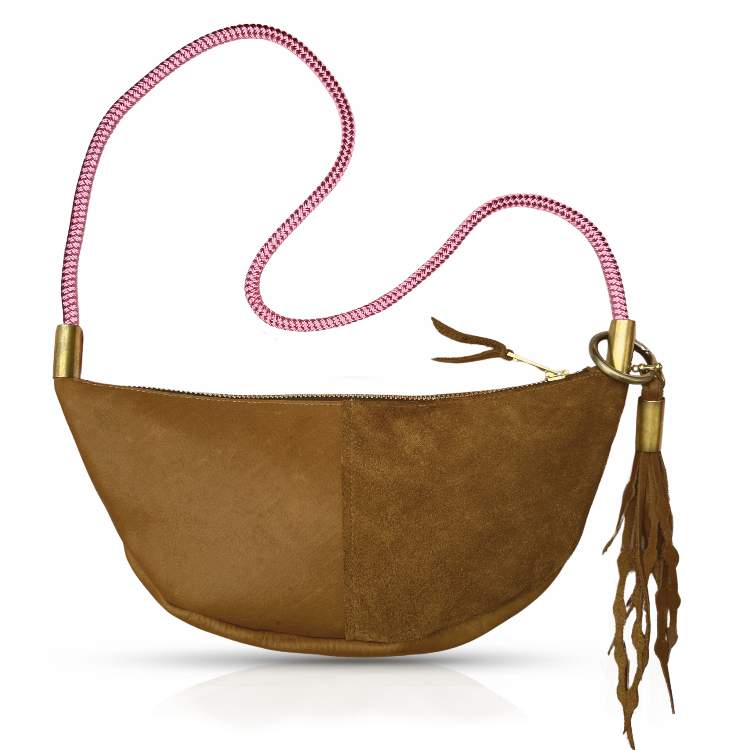 Sling #Rope Color_Pink Beach Rose#Rope Handle Length_Short Crossbody (40”)#Add Ons_Add a Matching Seaweed Tassel (save $10)