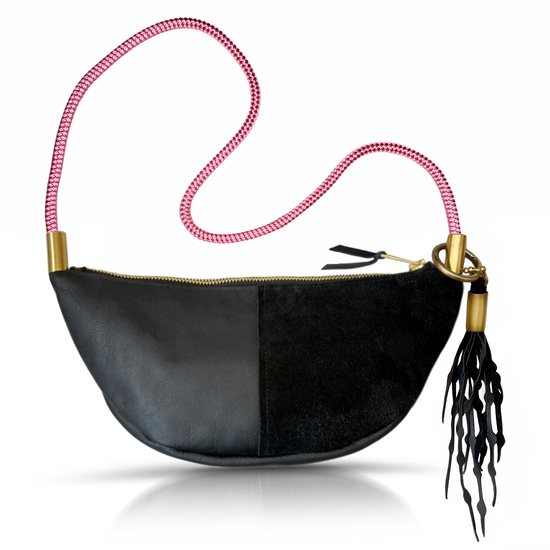 Sling Bag in Black Leather