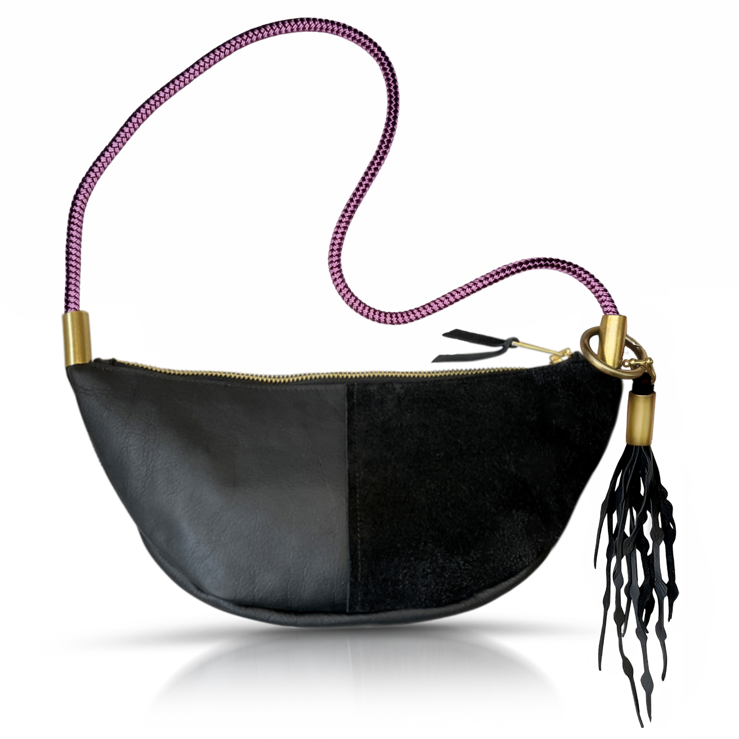 Sling #Rope Color_Pink Beach Rose#Rope Handle Length_Short Crossbody (40”)#Add Ons_Add a Matching Seaweed Tassel (save $10)