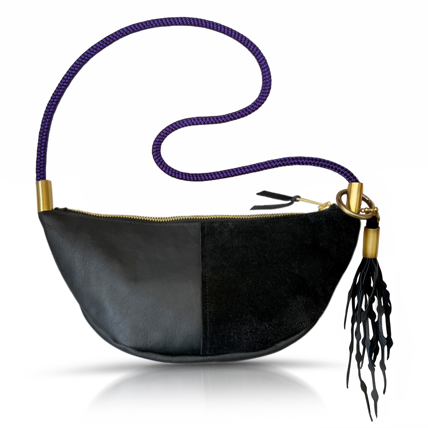 Sling Bag in Black Leather