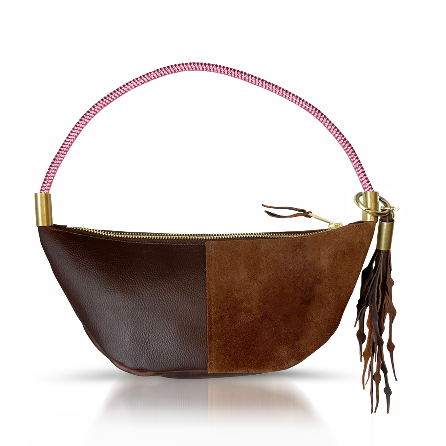 Sling #Rope Color_Pink Beach Rose#Rope Handle Length_Short Shoulder (25”)#Add Ons_Add a Matching Seaweed Tassel (save $10)