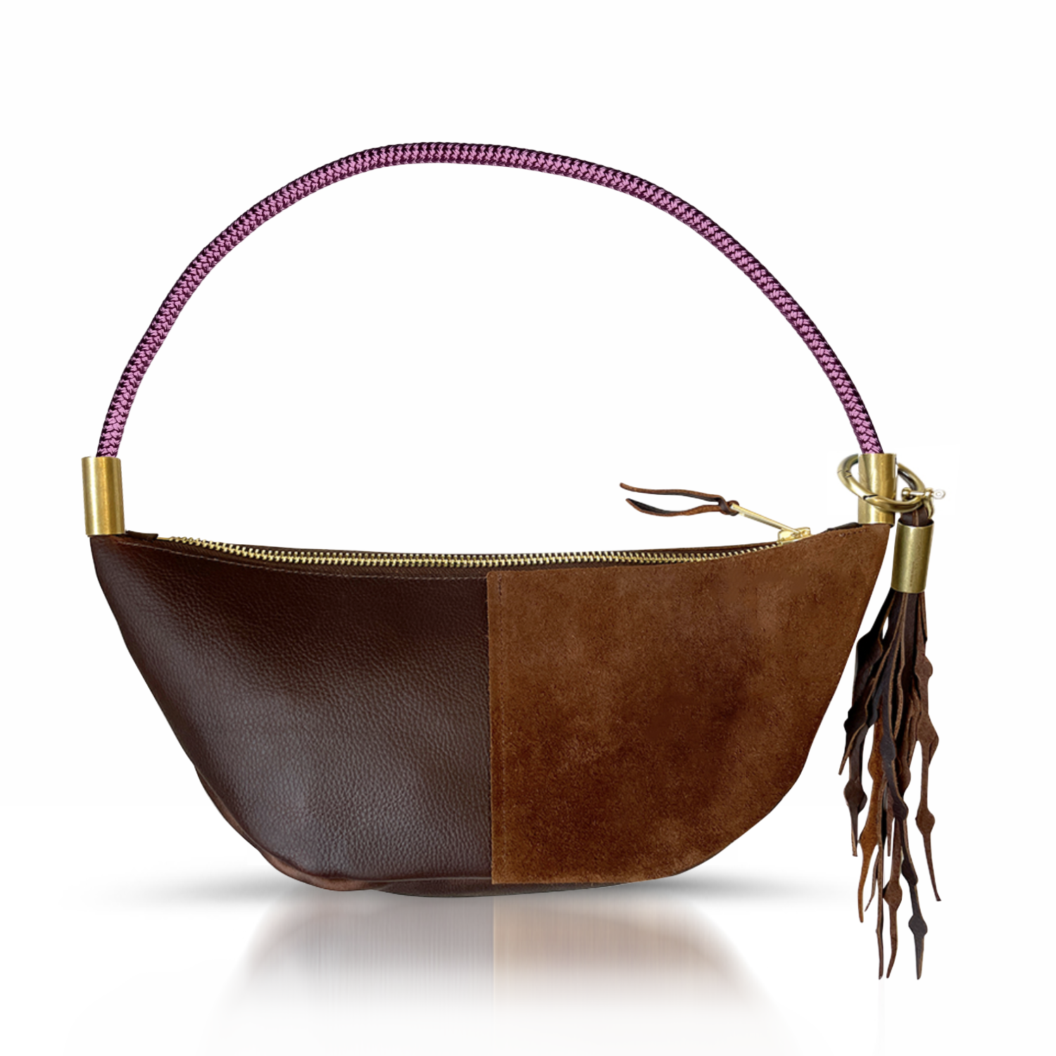 Sling #Rope Color_Purple Beach Rose#Rope Handle Length_Short Shoulder (25”)#Add Ons_Add a Matching Seaweed Tassel (save $10)