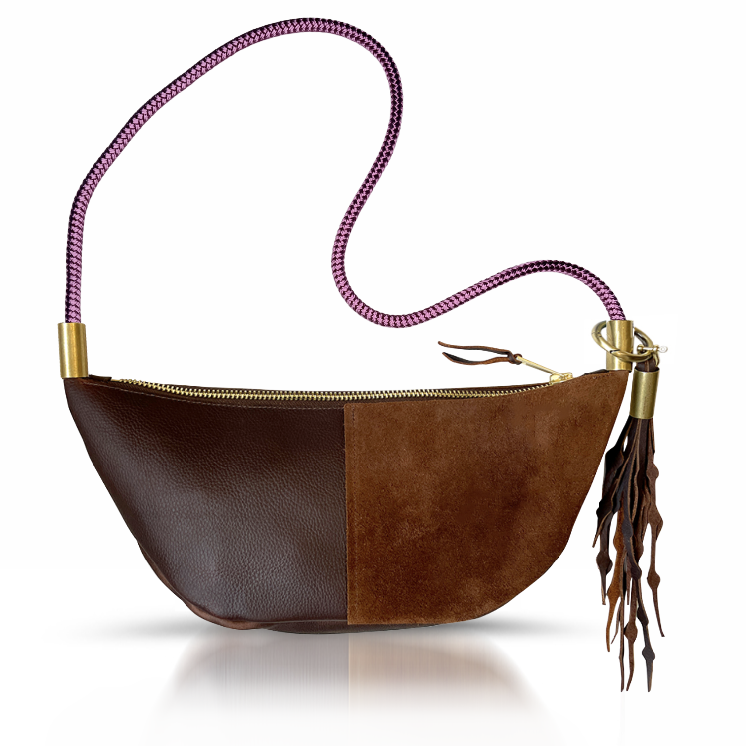 Sling #Rope Color_Purple Beach Rose#Rope Handle Length_Long Shoulder (35”)#Add Ons_Add a Matching Seaweed Tassel (save $10)