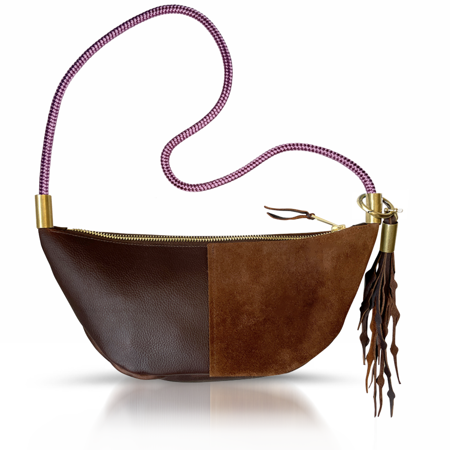 Sling #Rope Color_Purple Beach Rose#Rope Handle Length_Short Crossbody (40”)#Add Ons_Add a Matching Seaweed Tassel (save $10)