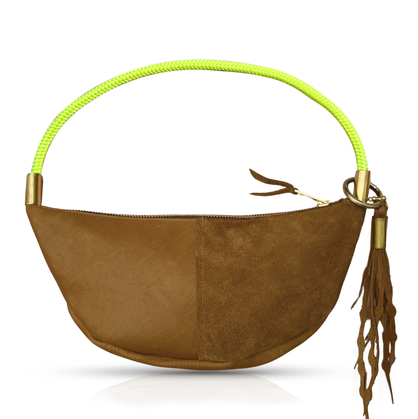 Sling #Rope Color_Neon Yellow#Rope Handle Length_Short Shoulder (25”)#Add Ons_Add a Matching Seaweed Tassel (save $10)