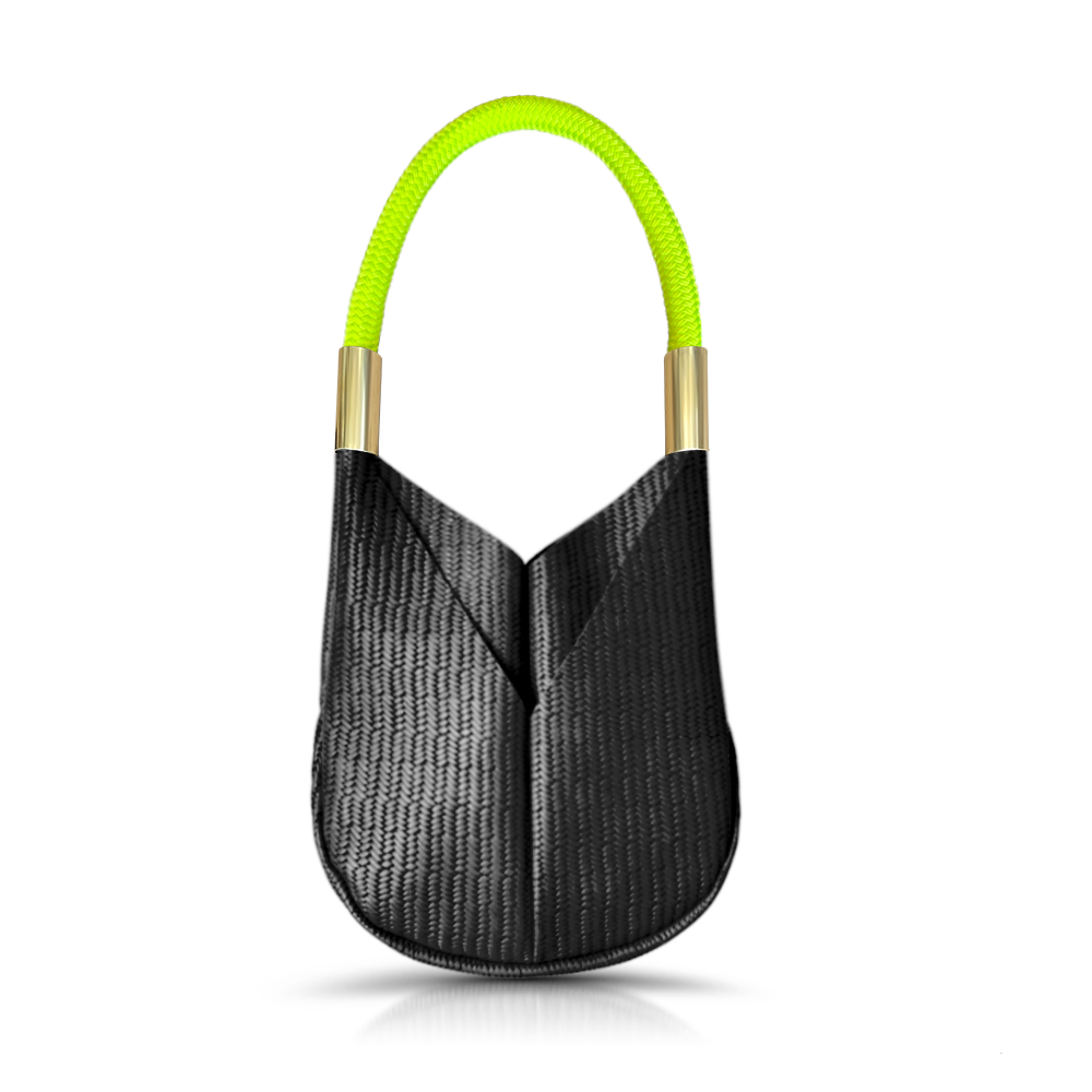 Original Wildwood Bag | Small Crossbody in Black Basketweave Leather