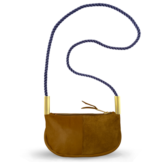 Zip Crossbody in Beach Nut Leather