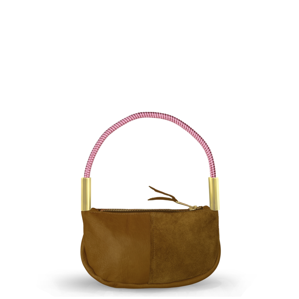 Zip Crossbody #Rope Color_Pink Beach Rose#Rope Handle Length_Wrist (19")#Add Ons_Handbag Only