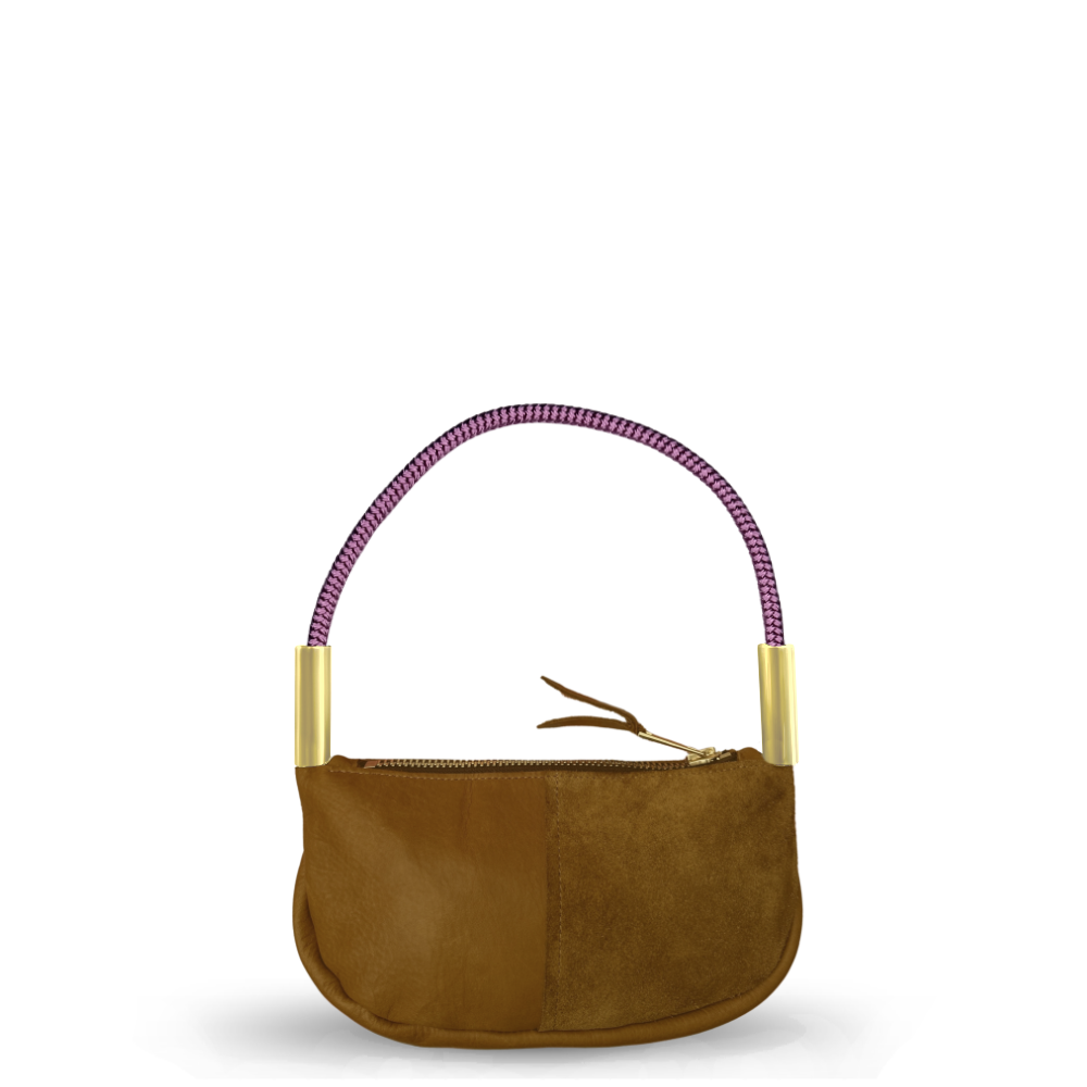 Zip Crossbody #Rope Color_Purple Beach Rose#Rope Handle Length_Wrist (19")#Add Ons_Handbag Only