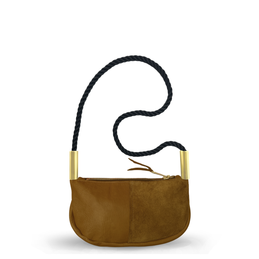 Zip Crossbody in Beach Nut Leather