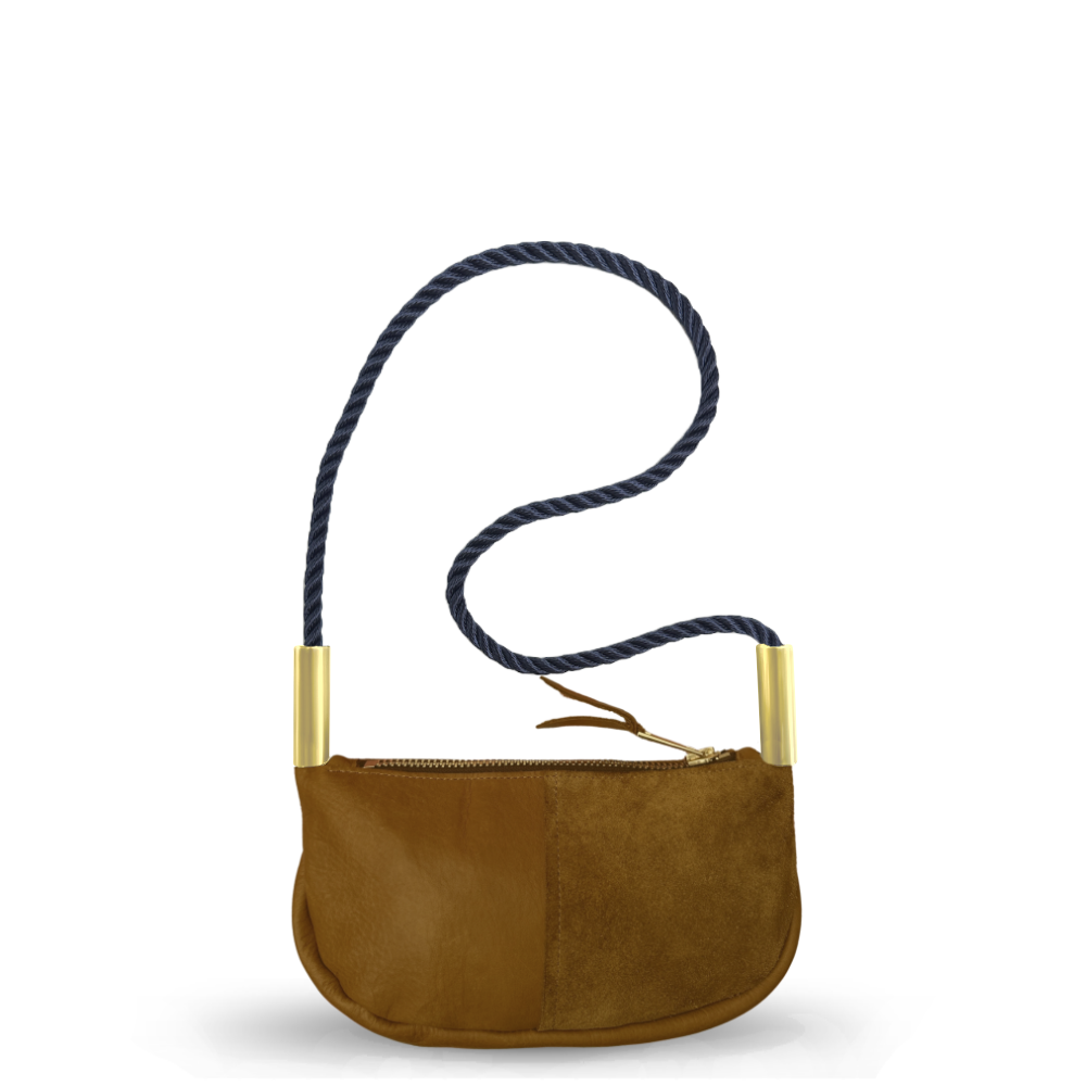 Zip Crossbody in Beach Nut Leather