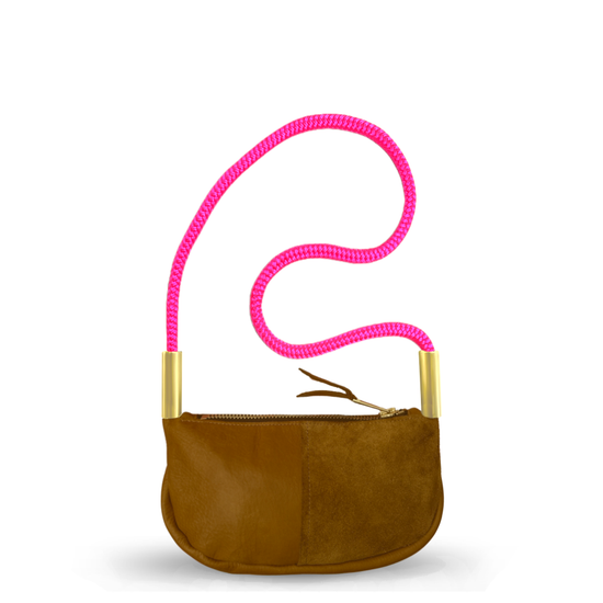 Zip Crossbody in Beach Nut Leather