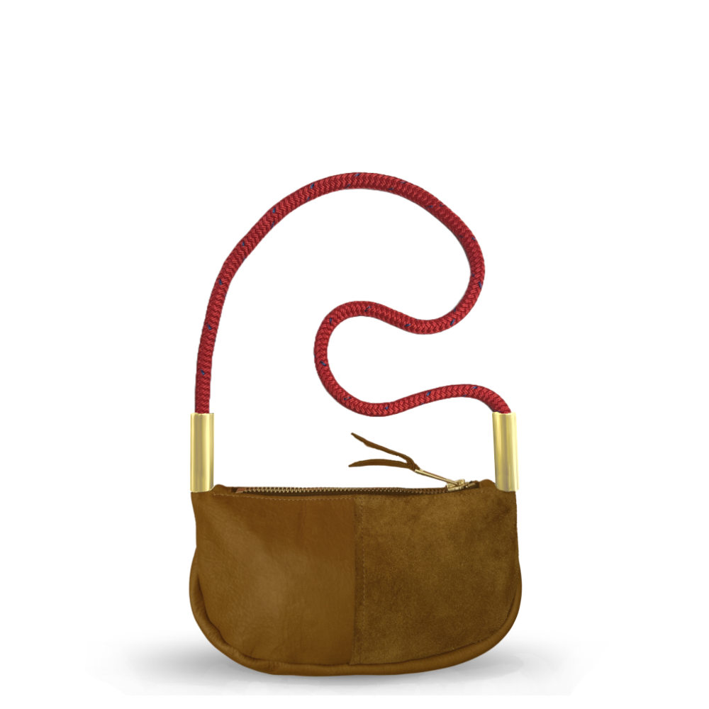 Zip Crossbody in Beach Nut Leather