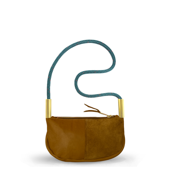 Zip Crossbody in Beach Nut Leather