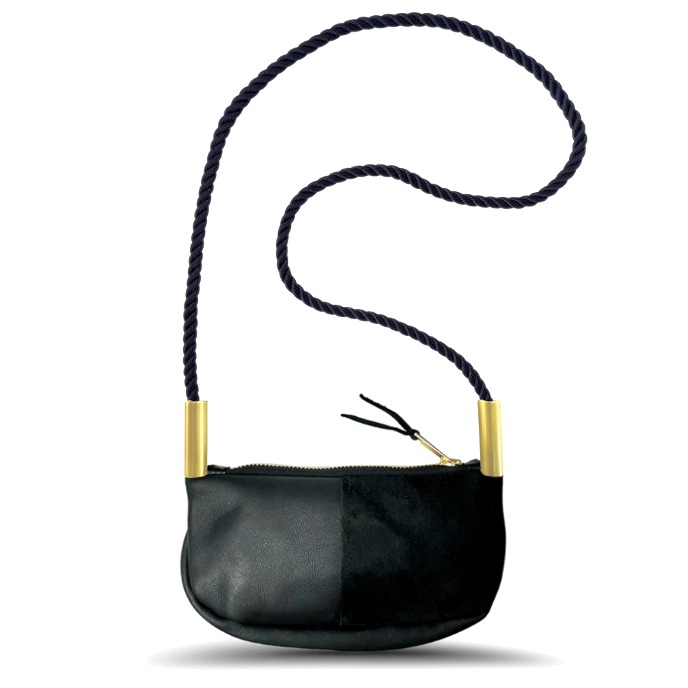 Zip Crossbody #Rope Color_Summer Night Black#Rope Handle Length_Crossbody (50")#Add Ons_Handbag Only