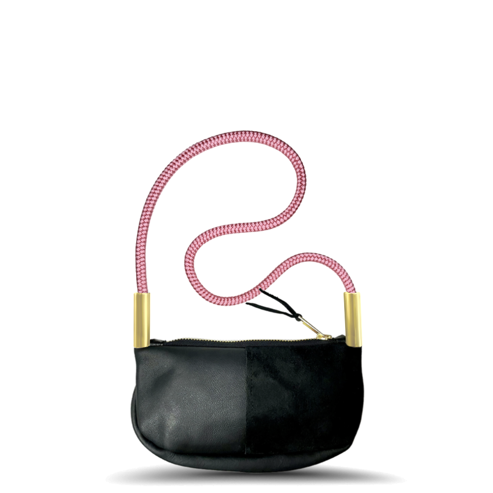 Zip Crossbody #Rope Color_Pink Beach Rose#Rope Handle Length_Shoulder (35")#Add Ons_Handbag Only