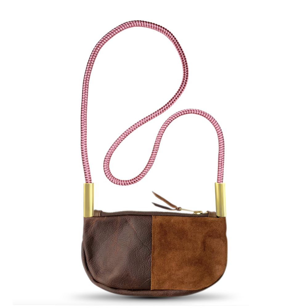 Zip Crossbody #Rope Color_Pink Beach Rose#Rope Handle Length_Crossbody (50")#Add Ons_Handbag Only