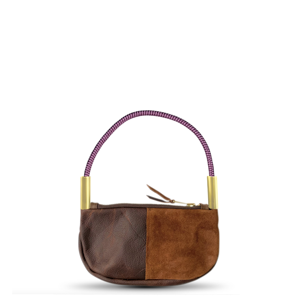 Zip Crossbody #Rope Color_Purple Beach Rose#Rope Handle Length_Wrist (19")#Add Ons_Handbag Only