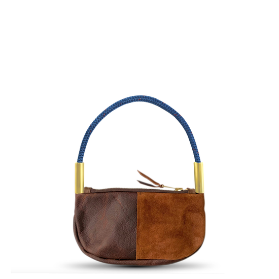 Zip Crossbody in Brown Leather