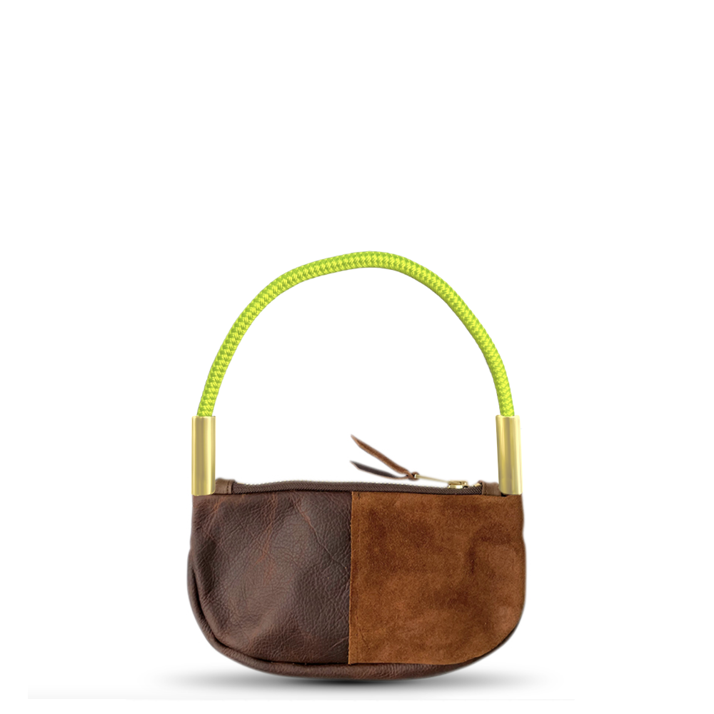 Zip Crossbody #Rope Color_Neon Yellow#Rope Handle Length_Wrist (19")#Add Ons_Handbag Only