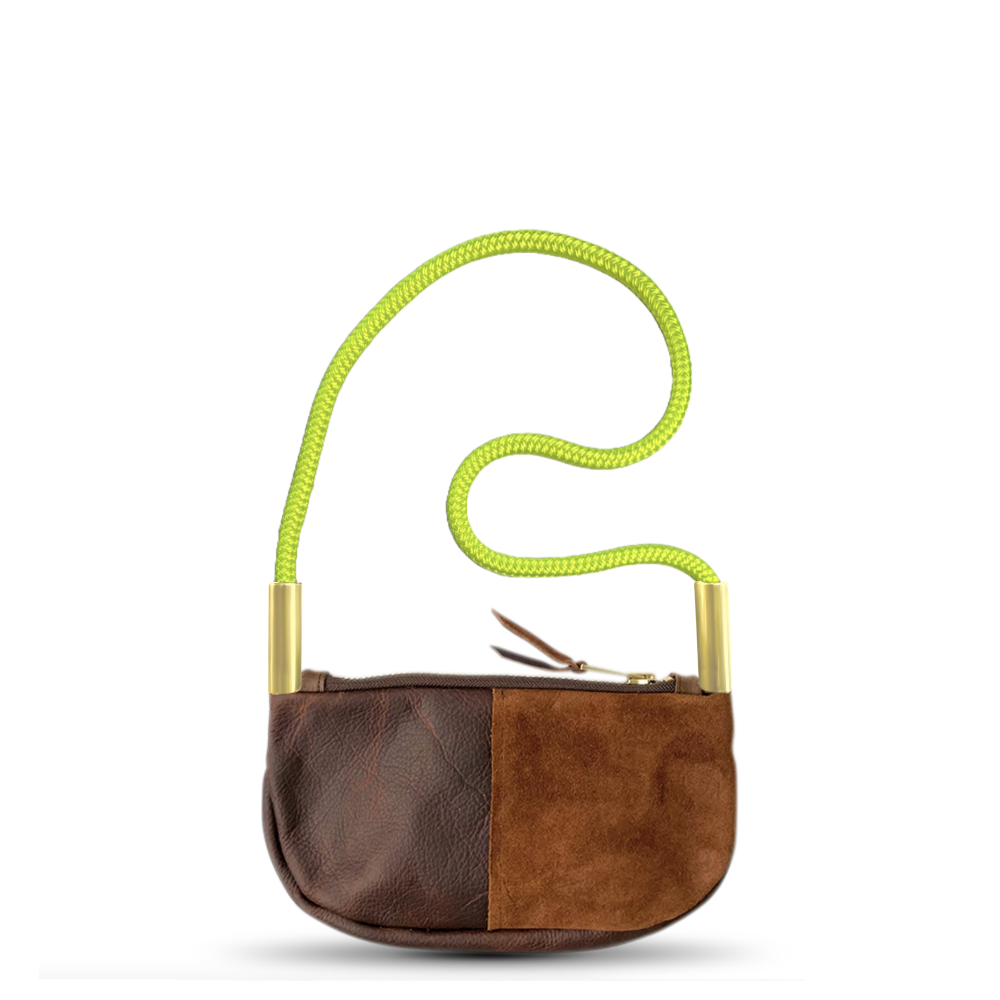 Zip Crossbody #Rope Color_Neon Yellow#Rope Handle Length_Shoulder (35")#Add Ons_Handbag Only